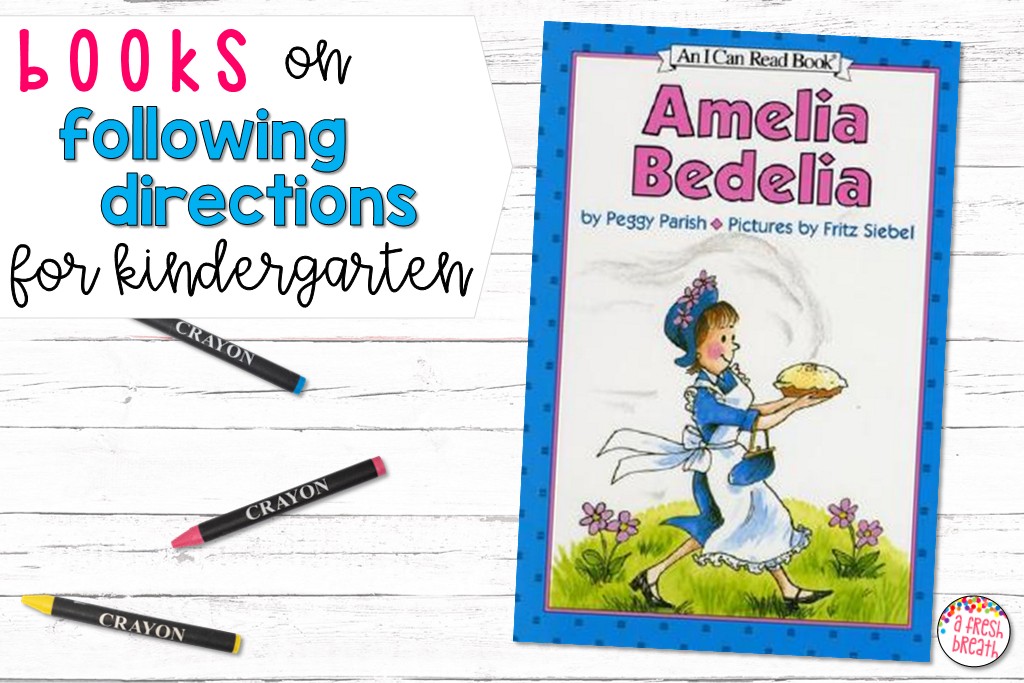 Amelia Bedelia is one of the silly books on following directions for kindergarten or 1st grade that you can incorporate today