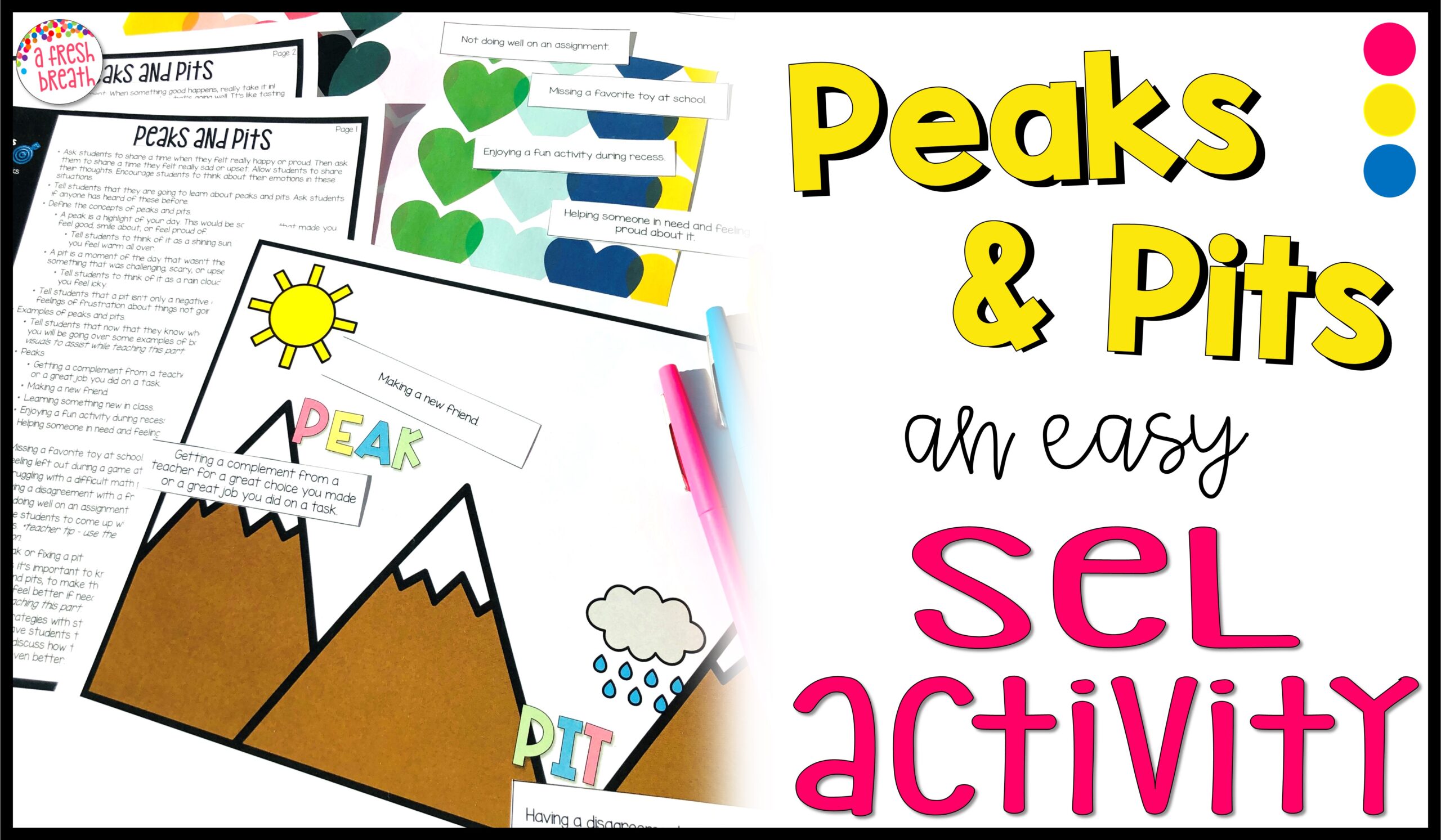 Use peaks and pits as an easy SEL activity in your classroom using these ideas and tips.
