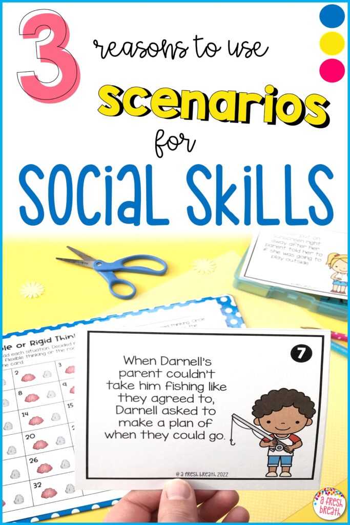 Check out these 3 reasons to use scenarios for social skills that you can easily start incorporating in your classroom today.